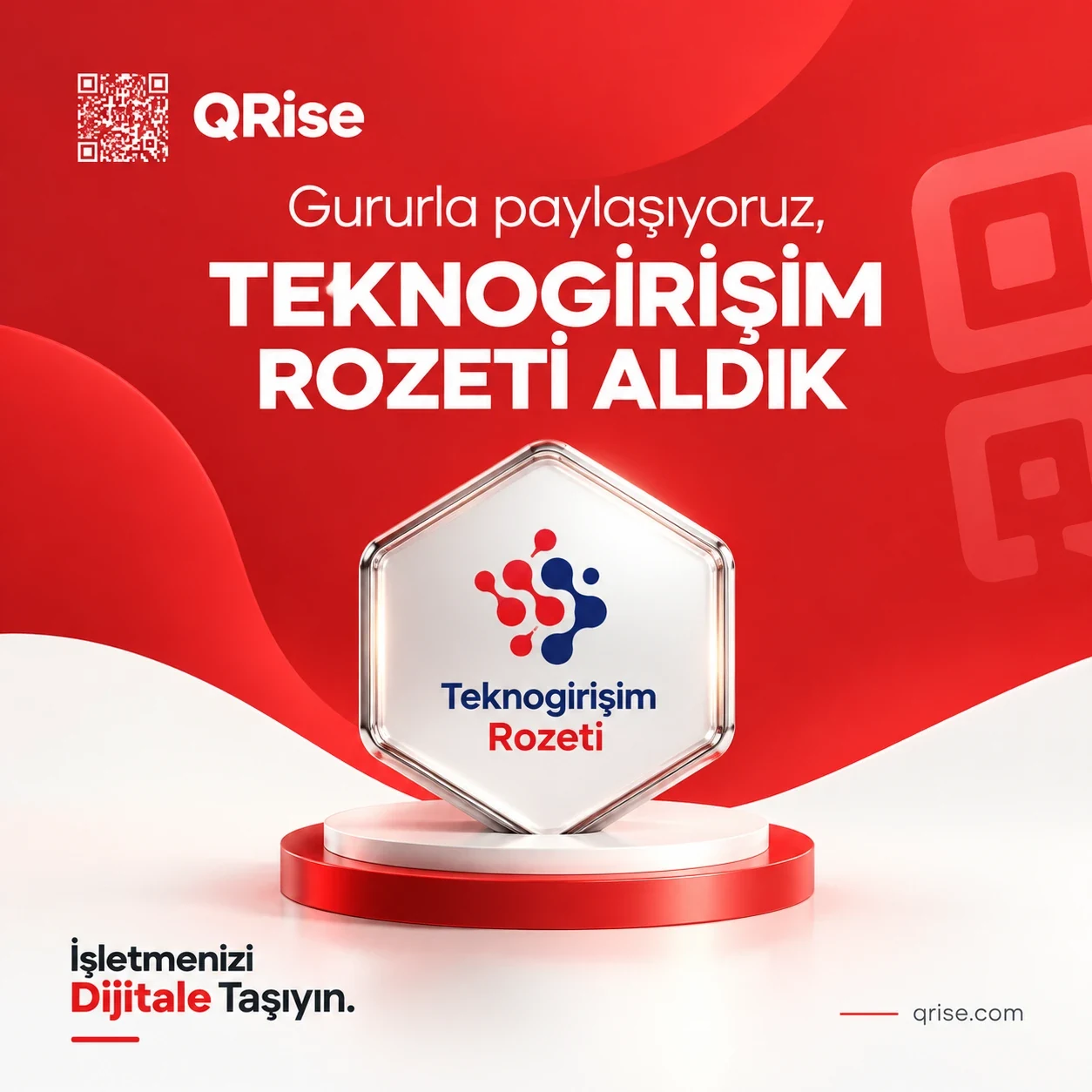 QRise Teknogirişim Rozeti'ni Aldı